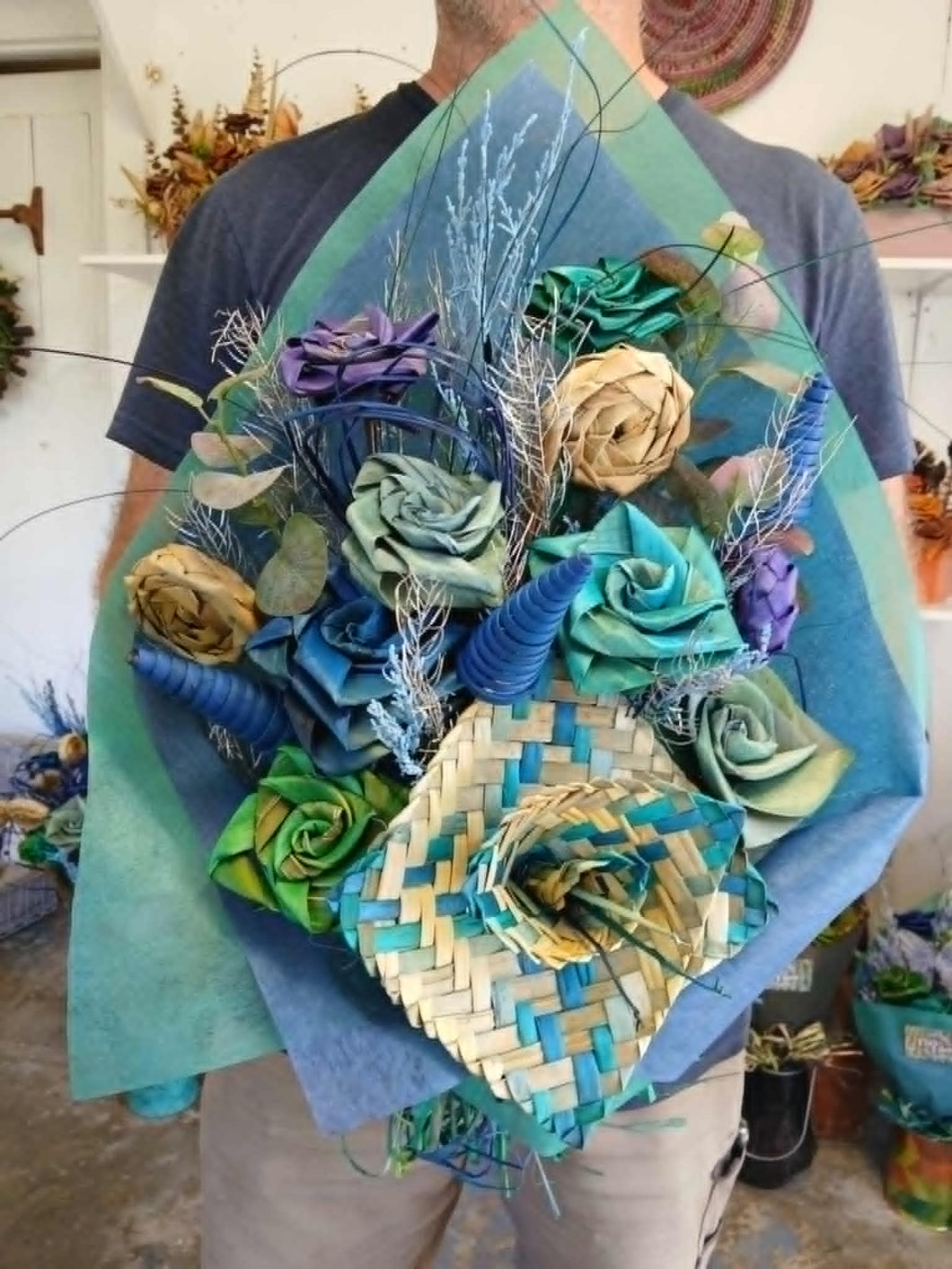 Inspired by Paua Large Presentation Bouquet